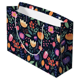 Sacola Para Presentes Grande Presente Floral Caprichoso Estilo Boho Ousado Retr
