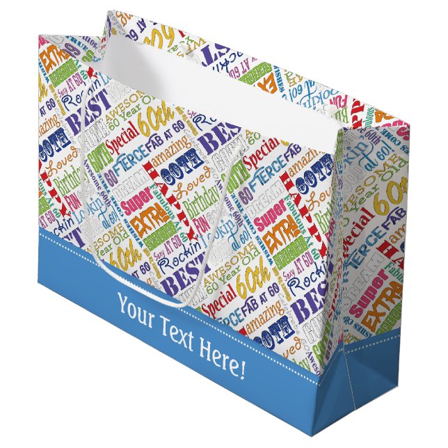 Sacola Para Presentes Grande Presentes De Festa de aniversário Únicos E Especia (Frente inclinada)