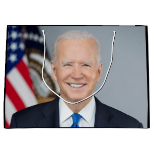 Sacola Para Presentes Grande Presidente Joe Biden Casa Branca Retrato Médio