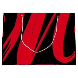 Sacola Para Presentes Grande Preto e Vermelho Personalizados Exclusivos