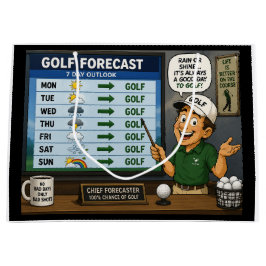 Sacola Para Presentes Grande Previsão de golfe