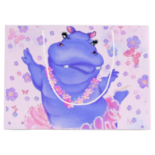 Sacola Para Presentes Grande Prima Ballerina Hippo - Dançarina Feliz