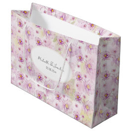 Sacola Para Presentes Grande Primavera Colorida Verão Floral Boho Jardim