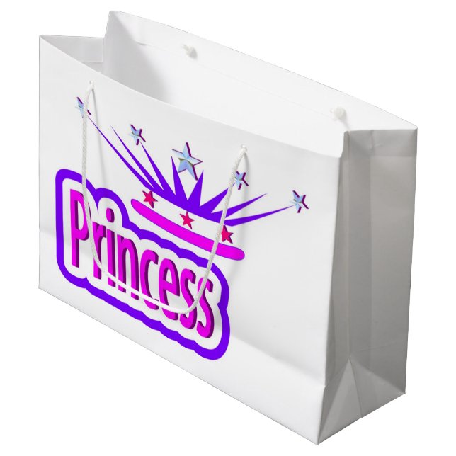 SACOLA PARA PRESENTES GRANDE PRINCESA (Frente inclinada)