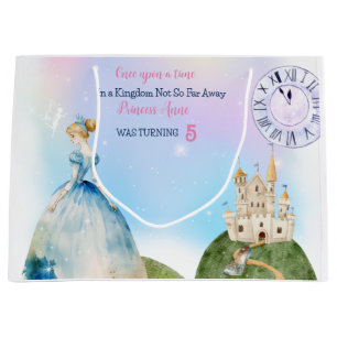 Sacola Para Presentes Grande Princesa Birthday Kids