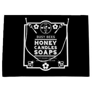 Sacola Para Presentes Grande Produto de Mel do Mercado de Agricultores