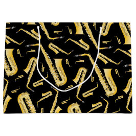 Sacola Para Presentes Grande Professor de Bandas Musical Saxofone - Grande Saco