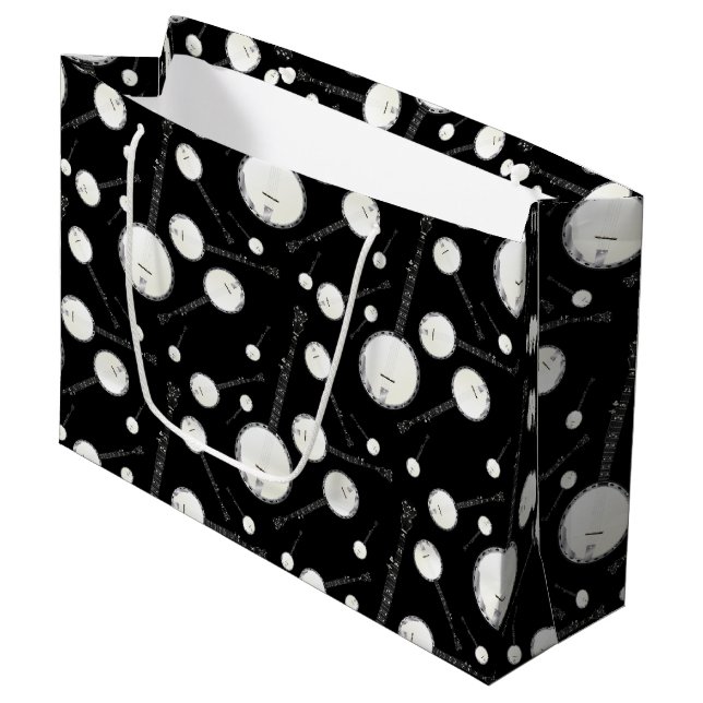 Sacola Para Presentes Grande Professor de Música Banjo Musical (Frente inclinada)