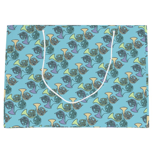 Sacola Para Presentes Grande Professores franceses de Banda de chifres (Frente)