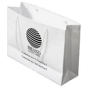 Sacola Para Presentes Grande Promocional moderno de logotipo de empresa persona