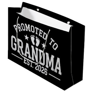 Sacola Para Presentes Grande Promovida a Avó est. 2026 Avós Bebê