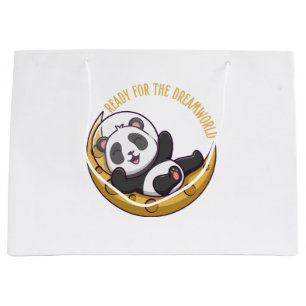 Sacola Para Presentes Grande Pronto para o mundo dos sonhos Olá, pequeno panda,