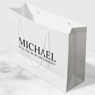 Sacola Para Presentes Grande Proposta de Padrinho de casamento Personalizado Br