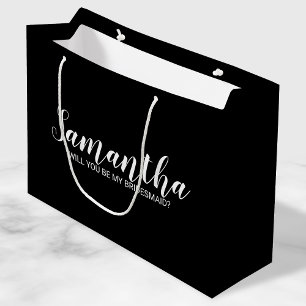 Sacola Para Presentes Grande Proposta Moderna de Bridesmaid