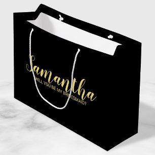 Sacola Para Presentes Grande Proposta Moderna de Bridesmaid