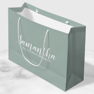 Sacola Para Presentes Grande Proposta Moderna de Bridesmaid