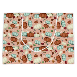 Sacola Para Presentes Grande Pumpkin Floral