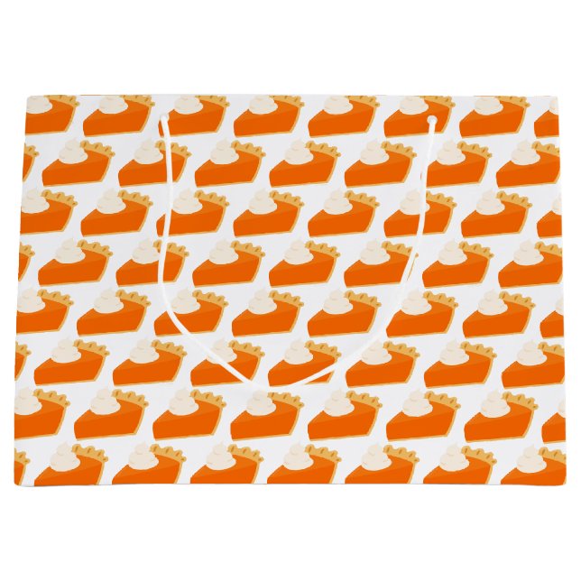 Sacola Para Presentes Grande Pumpkin Pie Patterno (Frente)