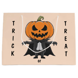 Sacola Para Presentes Grande Pumpkin Vampire