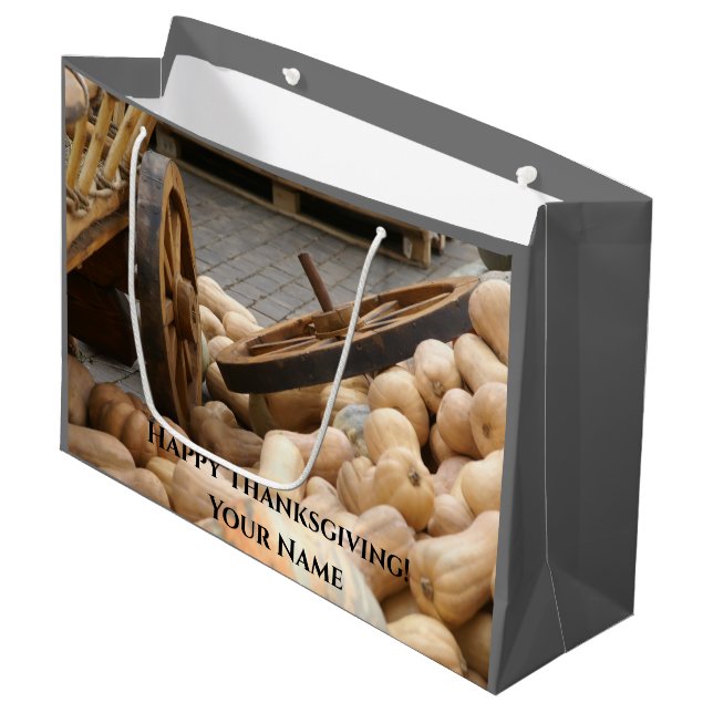 Sacola Para Presentes Grande Pumpkins e Roda (Frente inclinada)