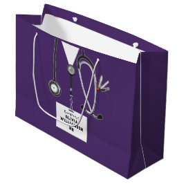 Sacola Para Presentes Grande Purple Nurse Graduation Large Gift Bag