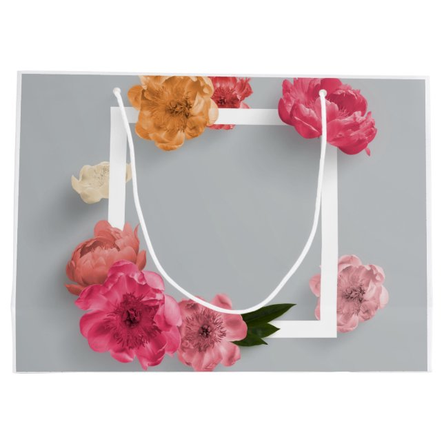 Sacola Para Presentes Grande Quadro da Flor (Verso)