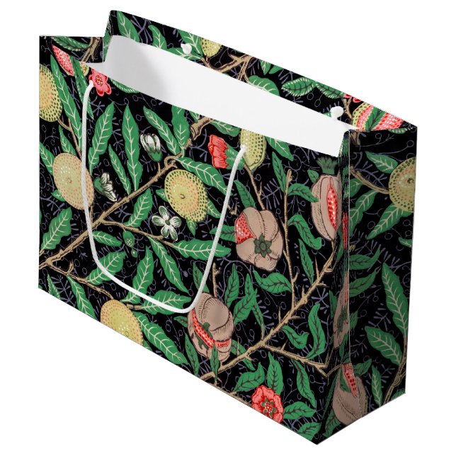 Sacola Para Presentes Grande Quatro Frutas, William Morris Large Gift Bag (Frente inclinada)