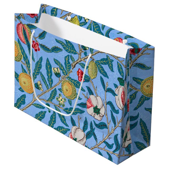 Sacola Para Presentes Grande Quatro Frutas, William Morris Large Gift Bag (Frente inclinada)