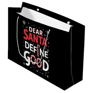 Sacola Para Presentes Grande Querido Papai Noel Defina Boas Festas de Natal Xma