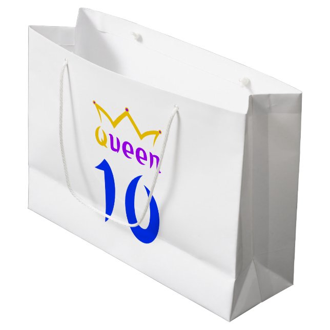 Sacola Para Presentes Grande Rainha 10 (Frente inclinada)