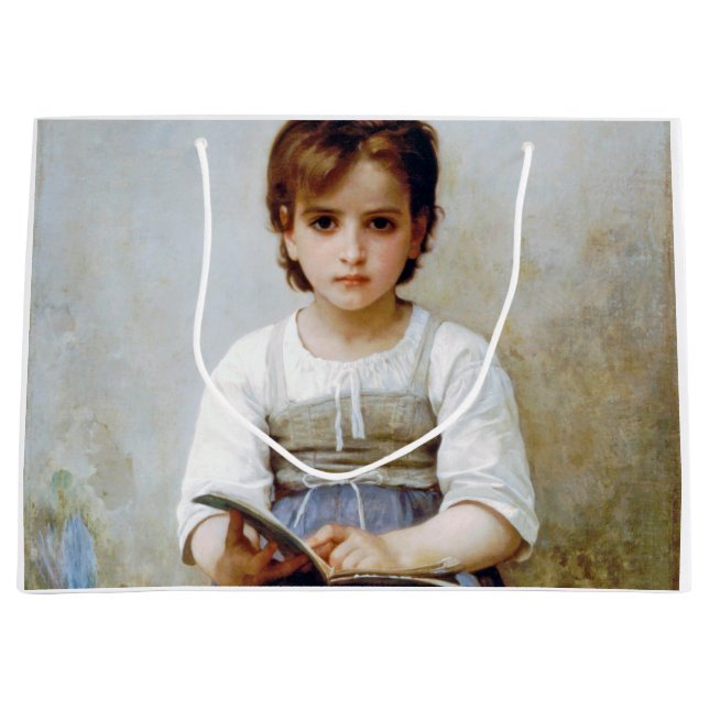 Sacola Para Presentes Grande Rapariga, Bouguereau (Frente)