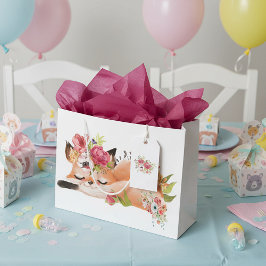 Sacola Para Presentes Grande Raposa de aquarela