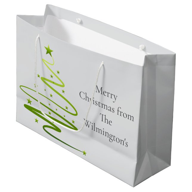 Sacola Para Presentes Grande Razzle Dazzle Christmas (Frente inclinada)