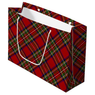 Sacola Para Presentes Grande Real Stewart Clan Family Tartan Xadrez Padrão Wra