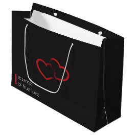 Sacola Para Presentes Grande Red Double Heart Gift Bag
