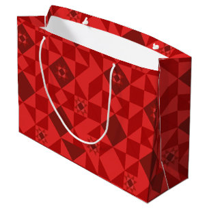 Sacola Para Presentes Grande Red Nordic Star Christmas Bright