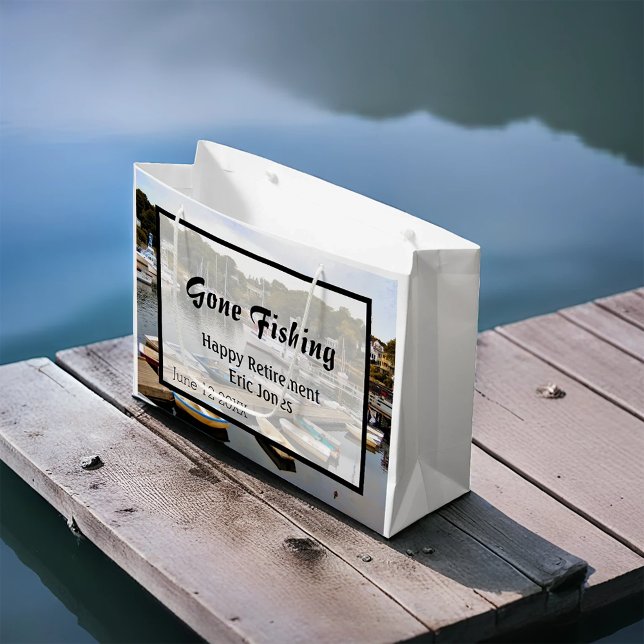 Sacola Para Presentes Grande Redução da pesca (Criador carregado)