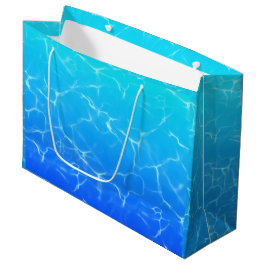 Sacola Para Presentes Grande Reflexão de Água Azul