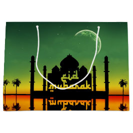 Sacola Para Presentes Grande Reflexão Noturna Eid Mubarak