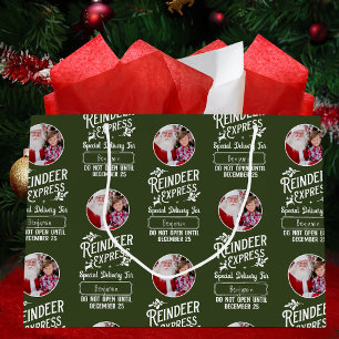Sacola Para Presentes Grande Reindeer Express de Papais noeis, Foto de Natal Ve