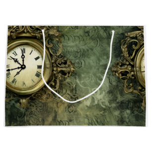 Sacola Para Presentes Grande Relógio Russo Emerald Green Steampunk (4)
