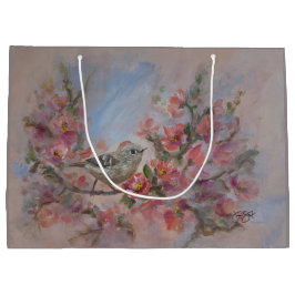 Sacola Para Presentes Grande Rendimento-coroado-rubi Passaro