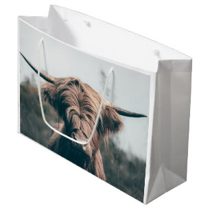 Sacola Para Presentes Grande Retrato das vacas do planalto