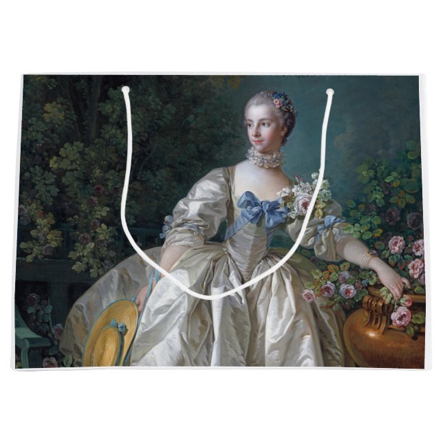 Sacola Para Presentes Grande Retrato de Madame Bergeret, Boucher (Frente)