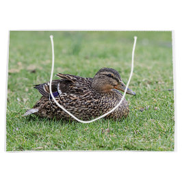 Sacola Para Presentes Grande Retrato de uma fêmea-homem-grande