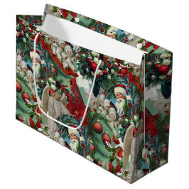 Sacola Para Presentes Grande Retrato Vitoriano de Natal