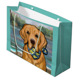 Sacola Para Presentes Grande Retriever Dourado
