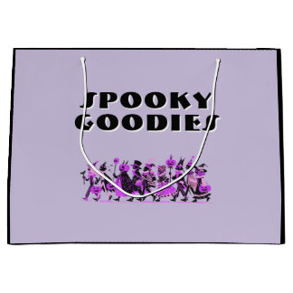 Sacola Para Presentes Grande Retro Purple&Purple Spooky Goodies Halloween