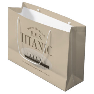 Sacola Para Presentes Grande RMS Titanic Ghost Ship Sepia Gift Bag Large