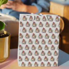 Sacola Para Presentes Grande Robin Winter Delight